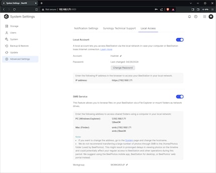 Le service SMB constitue l’option la plus puissante.