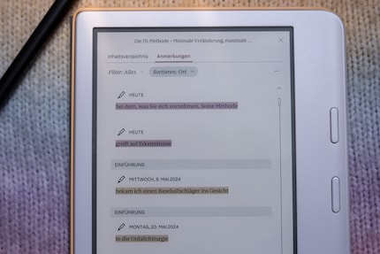 Dans le livre électronique, je trouve un aperçu pratique de toutes les annotations.
