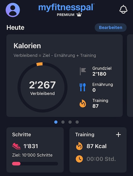 L’application Myfitnesspal me permet de garder une vue d’ensemble de ma consommation d’énergie au quotidien.