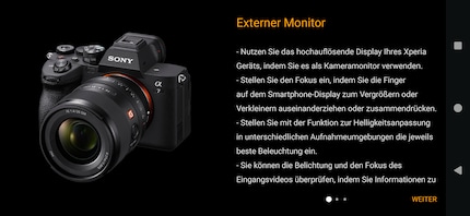 Si vous possédez un appareil photo Sony-Alpha, vous pouvez utiliser votre smartphone comme second écran.