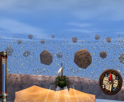 Dans le monde de « Skies of Arcadia », des bouts de terre flottent dans les airs.