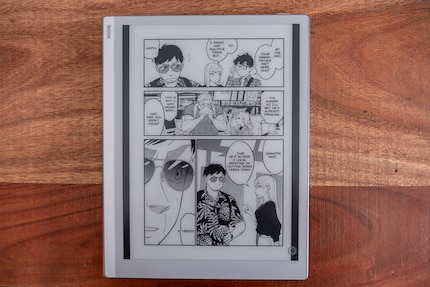 Clair et contrasté : j'aime lire des mangas sur l'Onyx Boox Go.