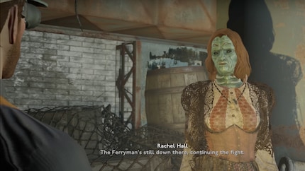 Rachel Hall is the leader of the Thamesfolk in Fallout: London.