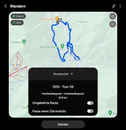 J’ai déjà téléchargé l’itinéraire de ma prochaine rando sur la Galaxy Watch 7.