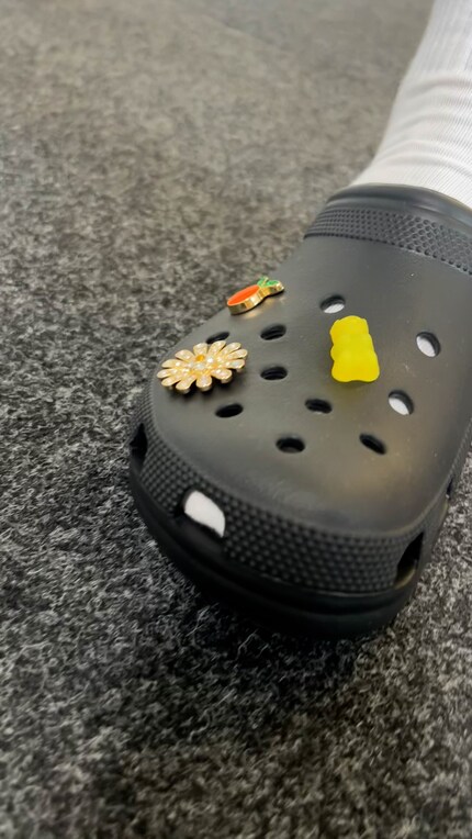 I can’t decide if the Jibbitz have made these Crocs prettier or even uglier than they already are.