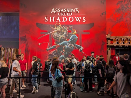 Standing in line just to see a trailer for Assassin’s Creed Shadows.