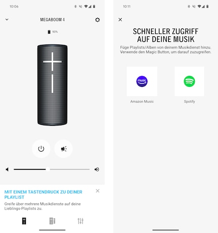 L’application peut également contrôler vos services de streaming, c’est-à-dire Amazon Music et Spotify sur Android.