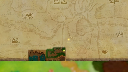 The map of Hyrule, zoomed in. In my hour of playtime, I only make little progress. The world feels huge.