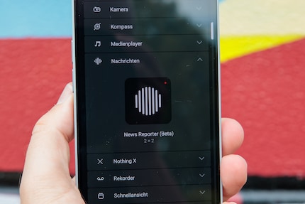 The new reporter widget uses AI to read out the news.