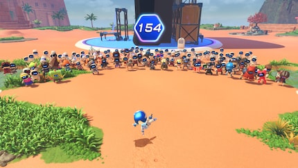 Le site du crash se remplit peu à peu. Je peux interagir avec les bots et j'ai droit à des animations mignonnes, inspirées des jeux originaux respectifs.