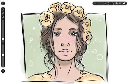 L’interface utilisateur de GoPaint sur le MatePad 11.5 S.
