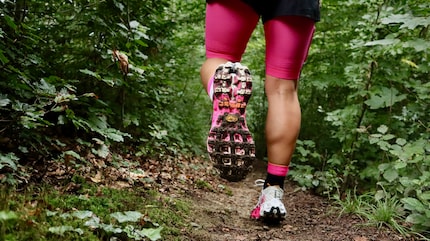 The outsole also copes with wet trails.