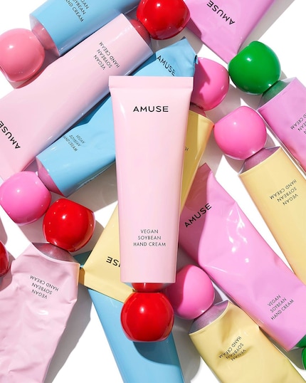 Amuse does colour combos well: the Vegan Soy Bean Handcreams.