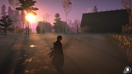 A village at sunset: beautiful.