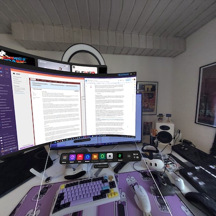 With passthrough or immersive mode, as Pico calls it, I can see the outside world through the headset.