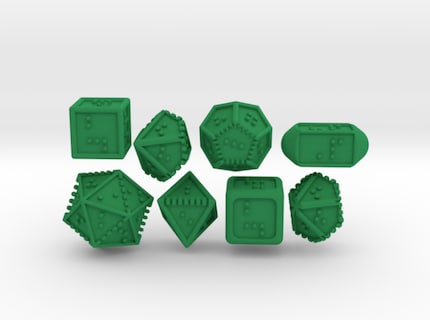 3D rendering of cube with Braille.