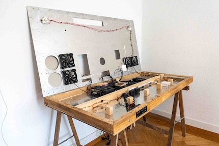 L’installation vue d’en dessous.