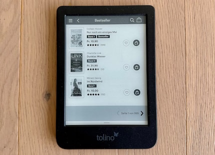 Browsing the e-book store on the e-reader feels like hard work. You can’t filter the bestseller list, and obviously, it’s very long.