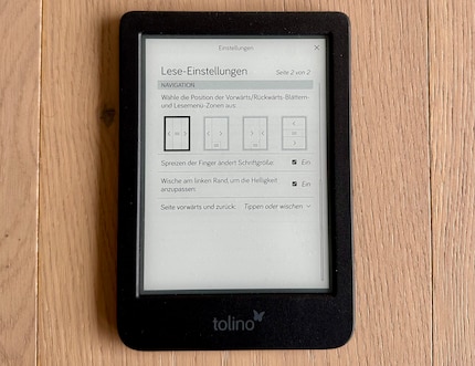 You can define how you turn a page in the settings.