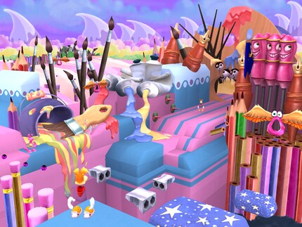 Un concept de niveau dans « Rayman 4 ».