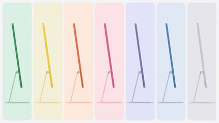 The new colours of the iMac.