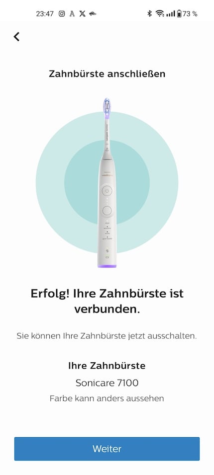 La première connexion entre la brosse à dents et le téléphone portable a été un jeu d’enfant.