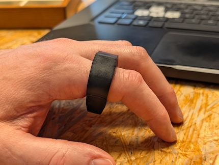 The ring detects movements made on a surface.
