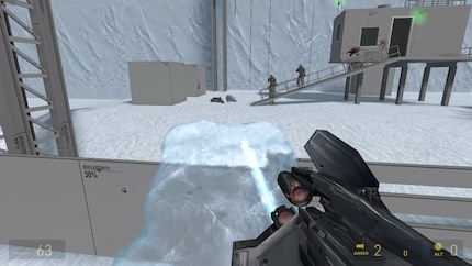 Pour l’épisode 3, Valve a expérimenté un pistolet à glace.