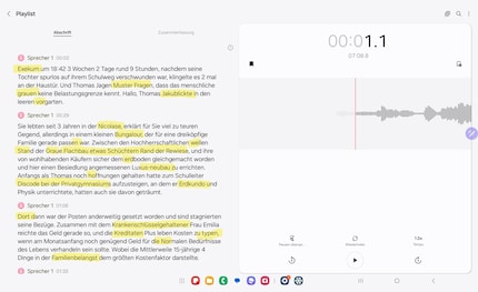 Les erreurs de transcription sont surlignées en jaune.