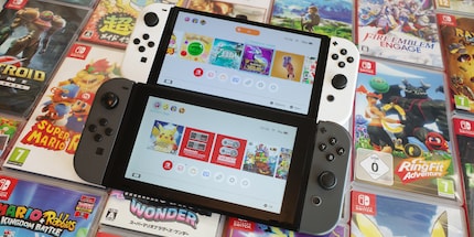 My two Switches – the newer OLED version above and the launch Switch below.