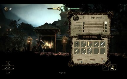 Dans les sanctuaires, je peux offrir des objets et les convertir en encens, la monnaie du jeu. Je ne sais pas pourquoi je ne ramasse pas l'encens tout de suite.