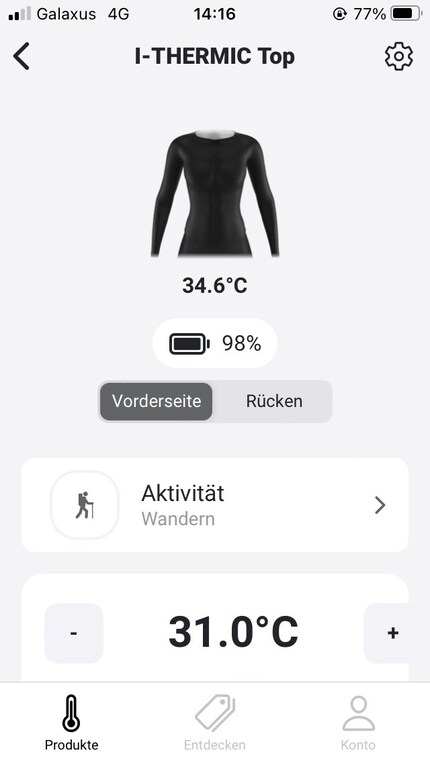 You can set the sport in advance on the app.