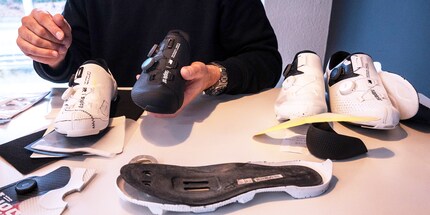 The cycling shoes from Suplest combine high-tech with clear design.