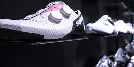 Velo shoes as far as the eye can see.