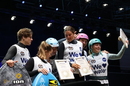 Ce sont les nouveaux champions de foil indoor de la première coupe du monde en piscine.