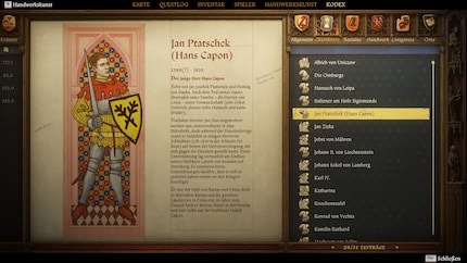 Je peux réviser mon histoire dans le codex.