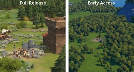 Cette comparaison entre la version en accès anticipé et la version finale montre à quel point elles diffèrent visuellement.