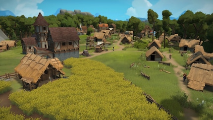 À gauche, derrière la ferme, se trouve mon manoir qui ne cesse de s’agrandir.