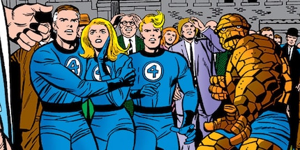 Coloré et reconnaissable entre mille : les premiers Fantastic Four dans les années 60.