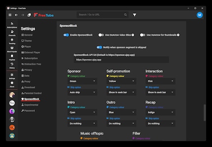 If you activate SponsorBlock, FreeTube both skips ad breaks as well as sponsored video segments.