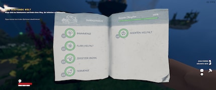 In the research book, I can see what the island needs to heal again. I've already completed all the points here.