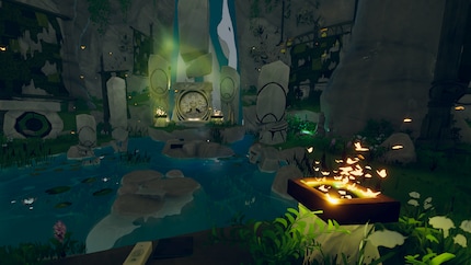 The magical and glowing elements on the islands come into their own in caves.