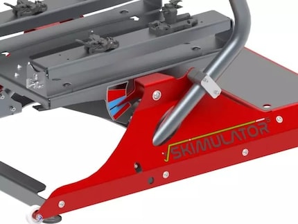 The ski simulator simulates the international slope standards blue, red and black.