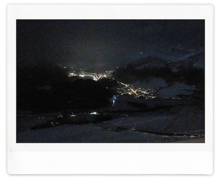 The Wide Evo even captures dark subjects. Here’s Celerina and St Moritz from above in wide-angle mode.