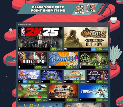 Steam regularly runs massive sales, such as the recent Couch Co-Op Fest.