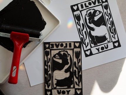 I love you et I love Lindol print. 