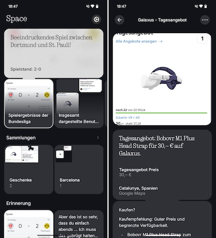 Au début, je trouve Essential Space déroutant, mais avec le temps, l'idée et la structure de l'application deviennent claires.