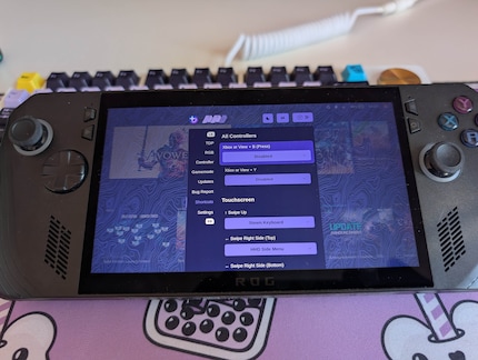 Bazzite comes with HHD, a pre-installed program for additional settings on the respective handheld.