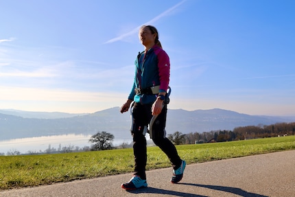 I covered around 10,000 steps and 200 metres in elevation on my first walk with the AI-controlled legs.