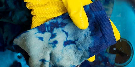 Unexpected patterns created with the tie-dye method. 